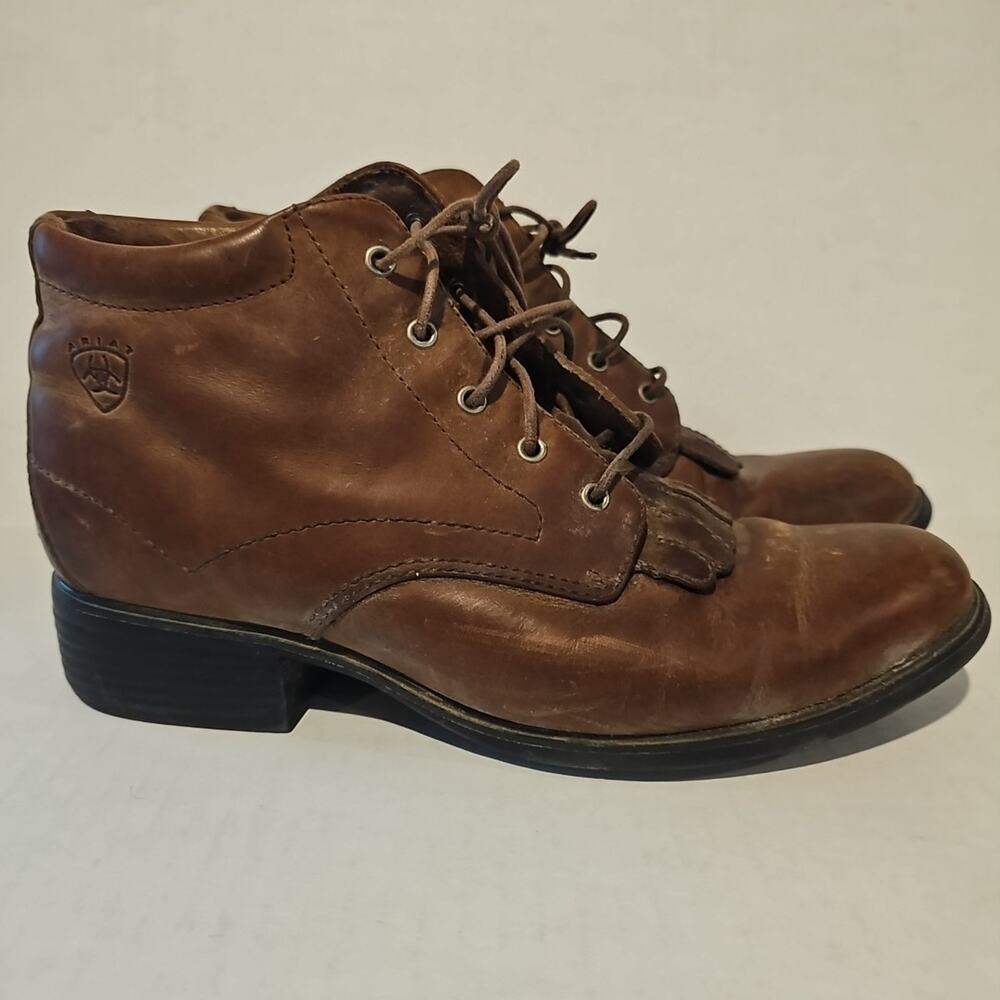 Ariat Womens Heritage Lacer Boots Size 8.5 B Brown Leather Western Roper 12225